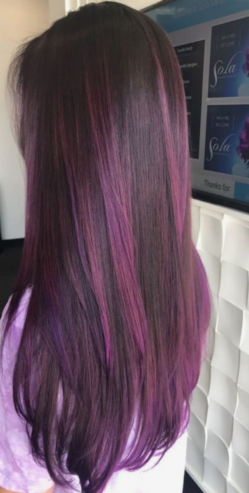 Dark Pink Hair Strands