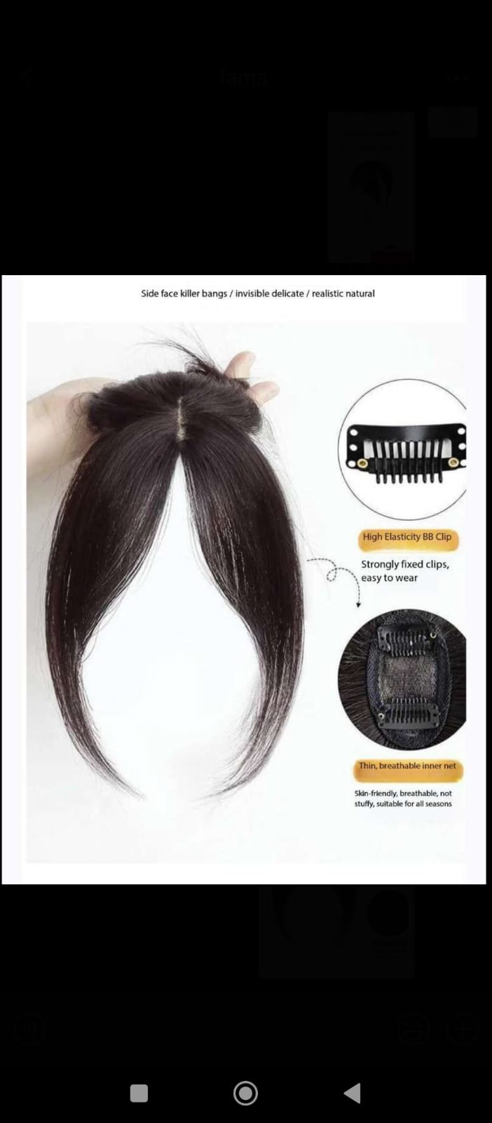 Clip In Curtain Bangs With Scalp Coverage
