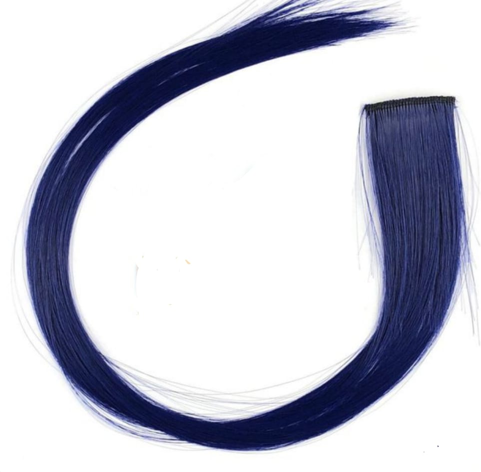 Blackish-Blue Hair Strands