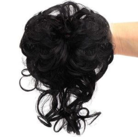 Flower Clip In Bun With Tail