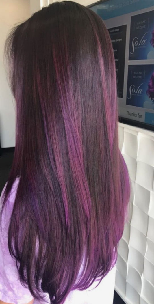 Dark Pink Hair Strands