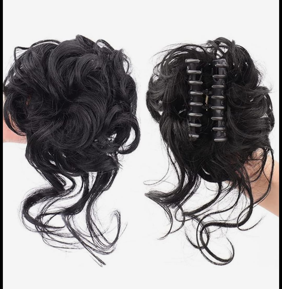 Flower Clip In Bun With Tail