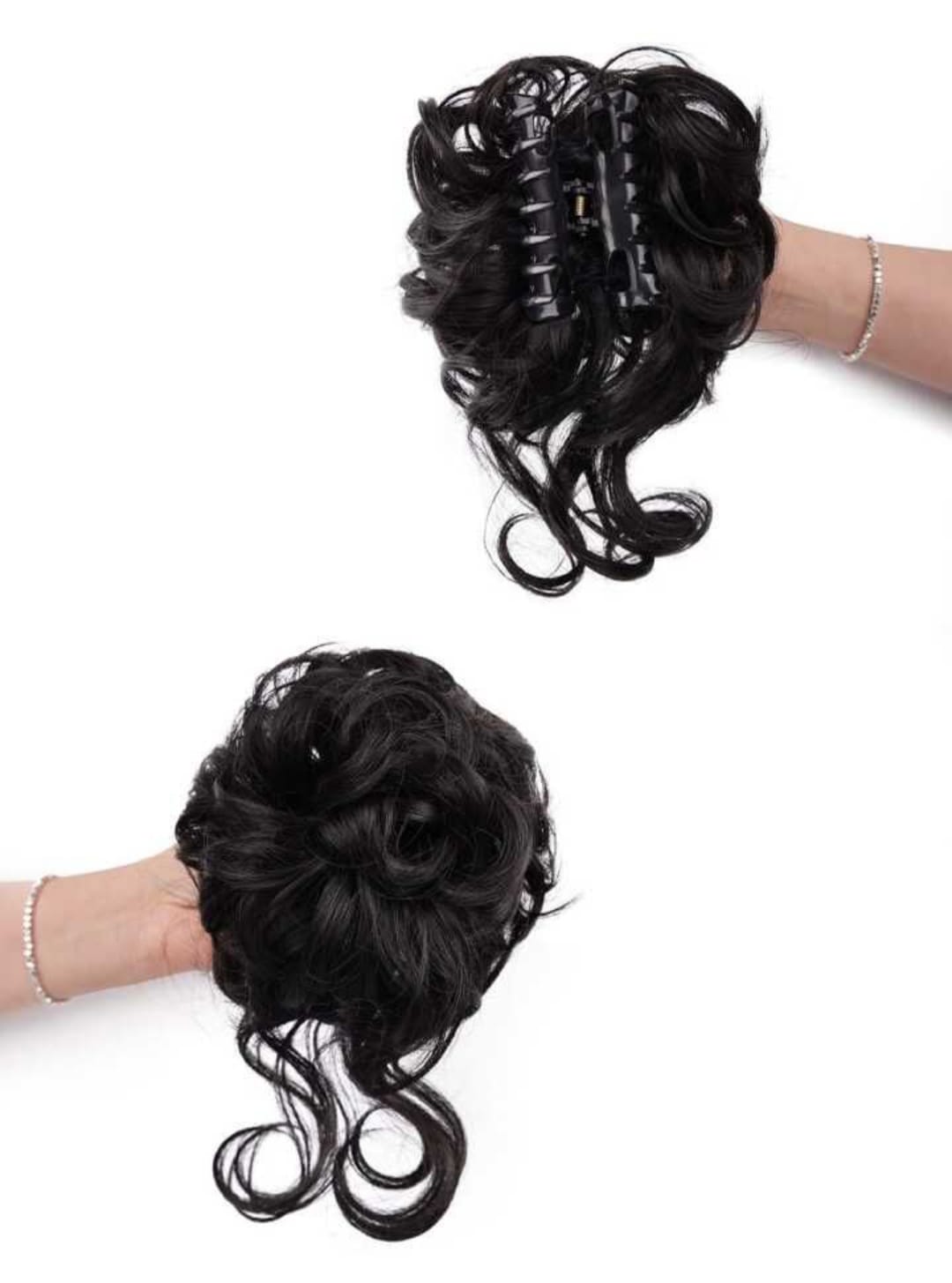 Flower Clip In Bun With Tail