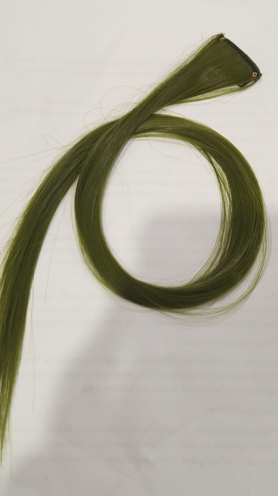 Green Hair Strands